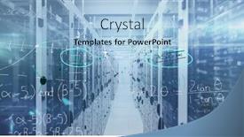  Presentation with digital image - PPT theme with image-of-handwritten-mathematical-equations background and a light blue colored foreground