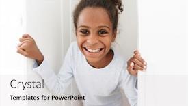  Presentation with hide - Presentation design consisting of image-of-happy-african-american background and a light gray colored foreground