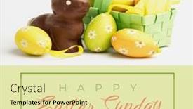  Presentation with rabbit - Theme consisting of image-of-happy-easter-sunday background and a blonde colored foreground