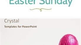  Presentation with happy-image - PPT theme enhanced with image-of-happy-easter-sunday background and a sky blue colored foreground