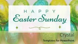  Presentation with happy-image - PPT layouts enhanced with image-of-happy-easter-sunday background and a yellow colored foreground