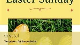 Presentation with celebration - PPT theme enhanced with image-of-happy-easter-sunday background and a yellow colored foreground