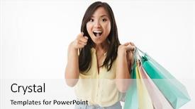  Presentation with emotional brain - Cool new presentation theme with image of happy emotional young backdrop and a white colored foreground