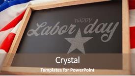  Presentation with labor - Colorful PPT theme enhanced with image of happy labor day backdrop and a tawny brown colored foreground