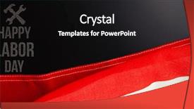  Presentation with labor - PPT theme enhanced with image of happy labor day background and a dark gray colored foreground