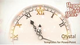  Presentation with happy new year - Cool new presentation with image of happy new year backdrop and a lemonade colored foreground