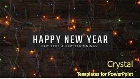  Presentation with beginnings - Slide deck consisting of image-of-happy-new-year background and a wine colored foreground