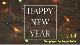  Presentation with fairy - PPT theme featuring image-of-happy-new-year background and a tawny brown colored foreground