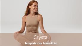  Presentation with optimistic - Presentation theme enhanced with image-of-happy-optimistic-pretty background and a coral colored foreground