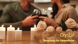  Presentation with candlelight dinner - Slides enhanced with image-of-happy-passionate-couple background and a red colored foreground