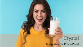  Presentation with happy image - Beautiful PPT layouts featuring image-of-happy-positive-optimistic backdrop and a gold colored foreground