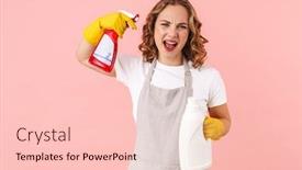  Presentation with cleansing - Slide deck with image-of-happy-positive-woman background and a lemonade colored foreground