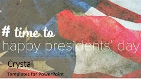  Presentation with happy image - Slide deck featuring image of happy presidents day background and a coral colored foreground
