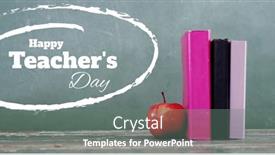  Presentation with teachers apple - PPT layouts enhanced with image-of-happy-teachers-day background and a gray colored foreground