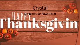  Presentation with happy thanksgiving - Cool new presentation with image of happy thanksgiving text backdrop and a red colored foreground