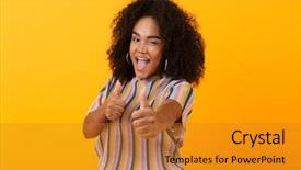  Presentation with africas cute - Colorful slide deck enhanced with image of happy young african backdrop and a gold colored foreground