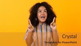  Presentation with happy image - PPT theme consisting of image of happy young african background and a  colored foreground