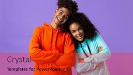  Presentation with african violet - Amazing slides having image-of-happy-young-cute backdrop and a red colored foreground