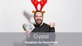  Presentation with antlers - Cool new theme with image-of-happy-young-man backdrop and a gray colored foreground