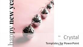  Presentation with disco balls - Presentation enhanced with image-of-have-a-happy background and a white colored foreground