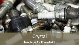  Presentation with power plug - Slide deck having image of heating plug background and a violet colored foreground