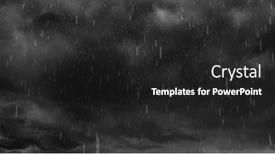  Presentation with weather climate - Presentation design consisting of image-of-heavy-rain-falling background and a dark gray colored foreground