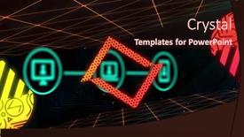  Presentation with masks - Theme consisting of image-of-hello-text background and a wine colored foreground