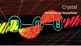  Presentation with masks - Presentation featuring image-of-hello-text background and a tawny brown colored foreground