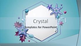  Presentation with hexagon - Presentation theme with image-of-hexagon-frame background and a light blue colored foreground
