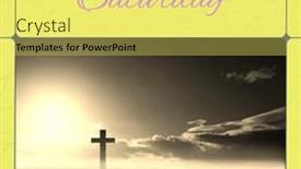  Presentation with holy celebration - PPT theme featuring image-of-holy-saturday-text background and a  colored foreground