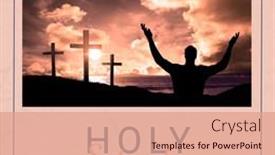  Presentation with holy celebration - PPT layouts consisting of image-of-holy-saturday-text background and a coral colored foreground