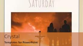  Presentation with holy celebration - Slide deck having image-of-holy-saturday-text background and a gold colored foreground