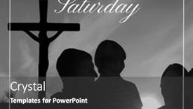  Presentation with holy celebration - Slides with image-of-holy-saturday-text background and a dark gray colored foreground