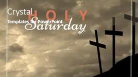  Presentation with holy celebration - Presentation theme having image-of-holy-saturday-text background and a tawny brown colored foreground
