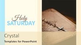  Presentation with holy celebration - Theme enhanced with image-of-holy-saturday-text background and a  colored foreground
