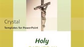  Presentation with holy celebration - Slide set enhanced with image-of-holy-saturday-text background and a  colored foreground