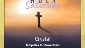  Presentation with holy celebration - Slide set consisting of image-of-holy-saturday-text background and a dark gray colored foreground