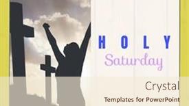  Presentation with holy celebration - PPT theme featuring image-of-holy-saturday-text background and a  colored foreground