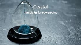 Presentation with sand - Colorful slides enhanced with image of hourglass with blue backdrop and a gray colored foreground
