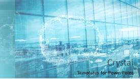  Presentation with data science - PPT layouts consisting of image-of-human-brain-spinning background and a light blue colored foreground