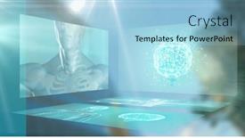  Presentation with data medical - Slide set with image-of-human-brain background and a light blue colored foreground