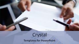  Presentation with contract - Cool new PPT layouts with image of human hands pointing backdrop and a light blue colored foreground