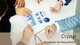  Presentation with human resource - Slides enhanced with image of human hands background and a soft green colored foreground