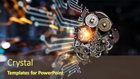  Presentation with human heart - Colorful presentation theme enhanced with image-of-human-heart-made backdrop and a tawny brown colored foreground