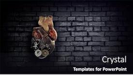  Presentation with human heart - Presentation design with image-of-human-heart-made background and a dark gray colored foreground
