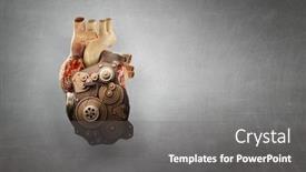  Presentation with human heart - Slide set consisting of image-of-human-heart-made background and a gray colored foreground