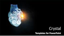  Presentation with human heart - Presentation design featuring image-of-human-heart-made background and a black colored foreground