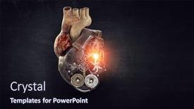  Presentation with human heart - Audience pleasing PPT theme consisting of image-of-human-heart-made backdrop and a wine colored foreground