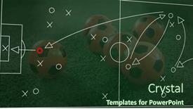  Presentation with sports balls - Presentation theme having image-of-illustration-strategy and a  colored foreground