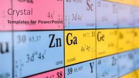  Presentation with periodic table - Cool new presentation theme with image-of-individual-elements backdrop and a coral colored foreground